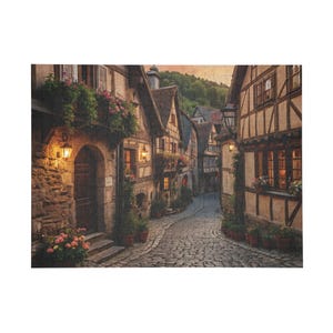 Charming Village Puzzle: Cozy Home Decor, Family Game Night