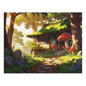 Skurrile Cottage Puzzle: Gemütlicher Spieleabend