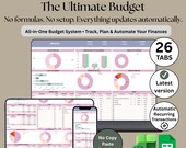Ultimate Budget Spreadsheet | Excel Budget Planner | Google Sheets Budget Tracker | Debt & Savings Dashboard | Finance Template