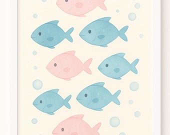 Under the Sea Nursery Wall Art – Set of 3 Printable Ocean Animal Prints