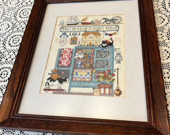 Vintage Handmade Cross-Stitch Folk Art | Favorite Things | Cottage