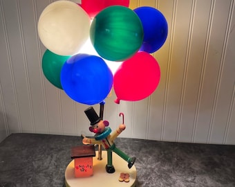 Vintage Dolly Toy 1970s Clown Balloon Lamp | *SEE NOTE* | Nursery Whimsi Kitsch