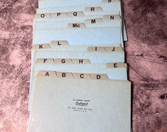 Vintage Oxford 4x6 Alpha A-Z Dividers | Retro Office