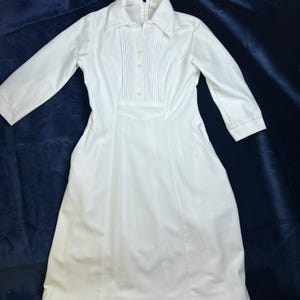 long sleeve white nurses dress Adult's Womens 1940s WWII Vintage War White Nurse Dress Costume, Size: XL