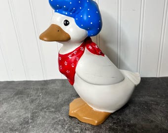Vintage Large Ceramic Duck Goose Geese Figurine | Cottage Y2K
