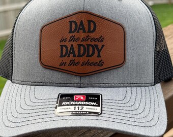 thumbnail image 2 of Funny Embroidered Denim Cap - "Dad In The Streets Daddy In The Sheets" Hat, Adjustable 2 of 12