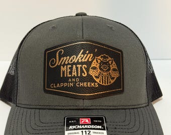 Funny BBQ Hat – Smokin' Meats Patch, Richardson 112 Trucker Cap