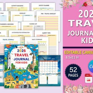 Kids travel journal - Template