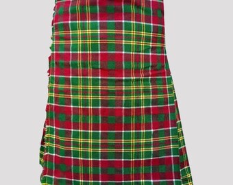 Handmade Henry Tartan Kilt for Men: Acrylic Wool, Leather Straps