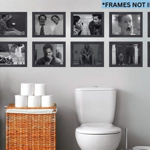 Funny Bathroom Art Movie Poster, Movie Toilet Scenes, Silly Bathroom, Man Cave, Wall Decor Gift, Fun Bathroom Matte Horizontal Posters, Dad