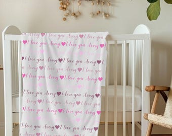 Manta personalizada, manta para bebê menina, manta com nome, presente para menina, manta para bebê, manta infantil, presente personalizado, presente sob medida