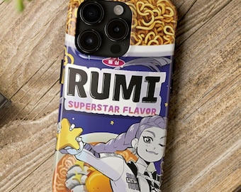 Rumi Ramen Superstar Flavor Phone Case, kpop iphone 16 case, Kpop Huntrix Pin, Demon Hunter Merch ,Saja Girls Fan Poster, Kpop Case, Anime