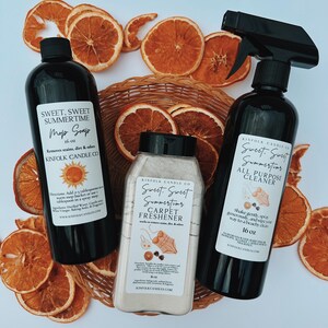 Luxury Summer Cleaning Bundle – Mop Soap, Carpet Freshener & All-Purpose Cleaner | Tropical, Suntan Lotion and Fruity Scents