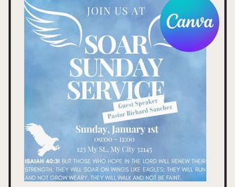 Editable Canva Church Invite Template for Christian Events