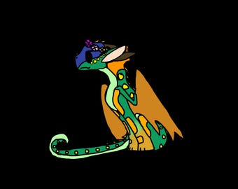 Wings of Fire Sticker: Glory the RainWing Queen Fan Art (Digital Download)