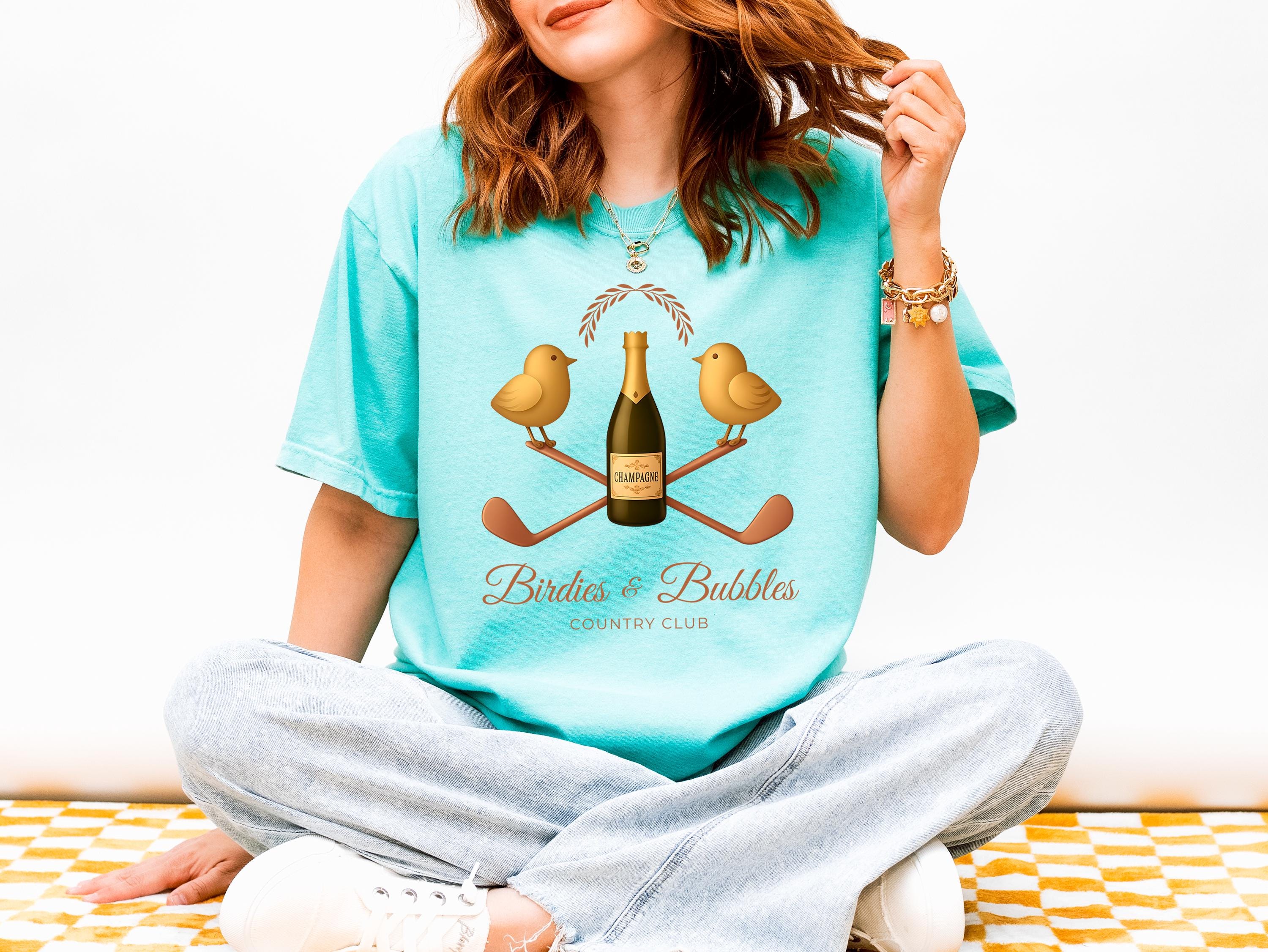 Birdies & Bubbles Country Club Tee | Champagne Golf Shirt | Classy