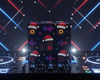 House & Techno Christmas Wrapping Paper - DJ Speaker Holiday Gift Wrap | Tech House Xmas Decor | Raver Christmas Gift Wrap