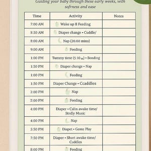 Baby’s Gentle Rhythm Week 2–4 Newborn Routine Printable | Daily Baby Schedule | Breastfeeding & Bottle Feeding Tracker | Nurtured Printable
