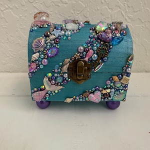 Embellished Blue Treasure Chest