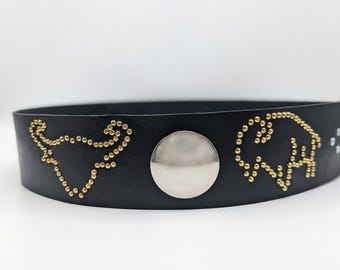 Handcrafted  Native Regalia Belt with Brass or silver Conchos