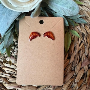 Croissant earrings, Food jewelry, Croissant Studs, cute novelty earrings, gift for her, Food lover earrings, Birthday gift