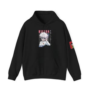 Hunter x Hunter Adult Hoodie  Killua Front, Kurapika Back, Gon Sleeve | Anime Hoodie for Adults | Otaku Gift | HXH Sweatshirt