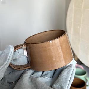 Handgemachte Keramik Steinzeug Kaffeebecher | Minimalistische Keramik