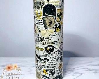 Drachenreiter Tumbler - Bookish Fantasy Zitat & Drachen Design