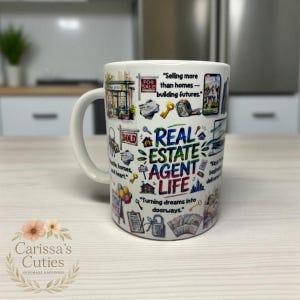 Real Estate Agent Life Coffee Mug – Realtor Gift for Home Buyers & Sellers