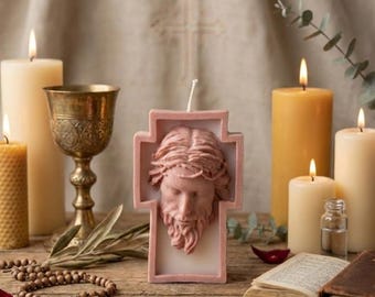 "Sacred Face" Candle