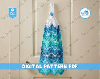 Stay Put Kitchen Towel Knitting Pattern Keyhole Design Worsted Weight Cotton Yarn Knitted Dish Towel Pattern for Kitchen Home Decor
