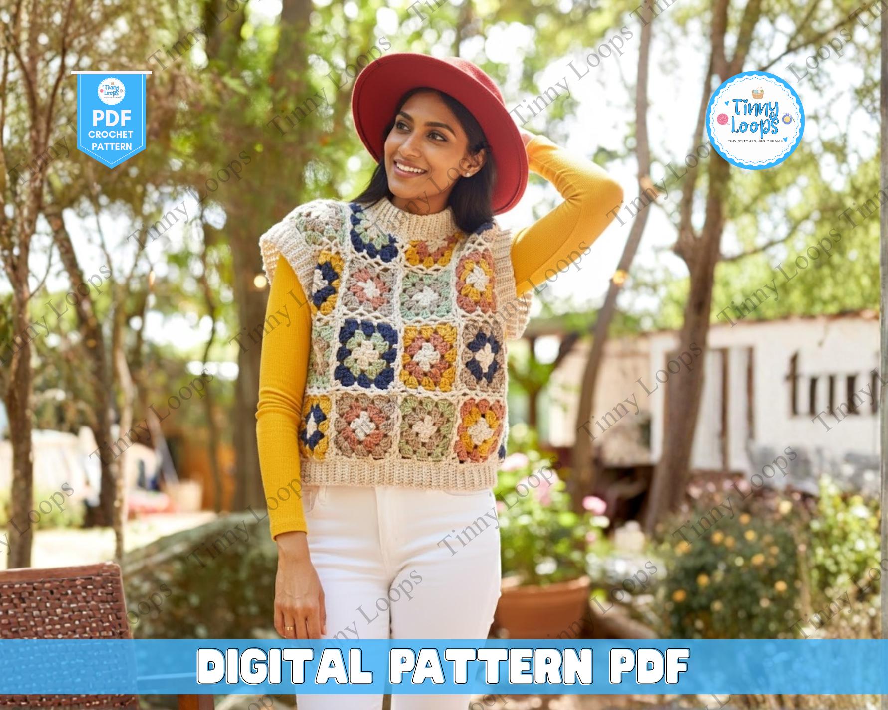 30 Granny Square Vest Crochet Patterns for Retro Layers, Boho Vests, and Handmade Gifts 31 Women’s Granny Square Waistcoat
