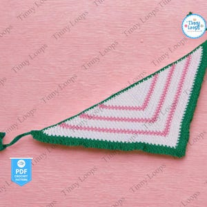 Crochet Bandana Pattern Eyelet Head Scarf Headband Lace Kerchief Easy Crochet Hair Wrap Pattern for Women Lacy Beginner Bandana