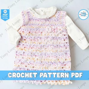 Crochet Baby Dress Pattern for Girls, Toddler Crochet Dress Pattern, Baby Girl Modern Crochet Dress, Baby Dress Crochet Pattern