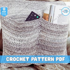Crochet Couch Caddy Pattern Sofa Pocket Organizer Crochet Remote Holder Armrest Caddy Crochet Pattern Home Decor Couch Storage