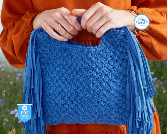 Macrame Shoulder Bag Pattern for Handmade Crossbody Purse DIY