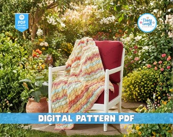 Patchwork Trio Afghan Knit Pattern Throw Blanket Pattern Easy Knit Afghan Design Textured Knitted Square Block Sampler Pattern