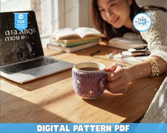 Crochet Mug Cozy Pattern, Beginner Friendly Coffee Cup Wrap (PDF Pattern)