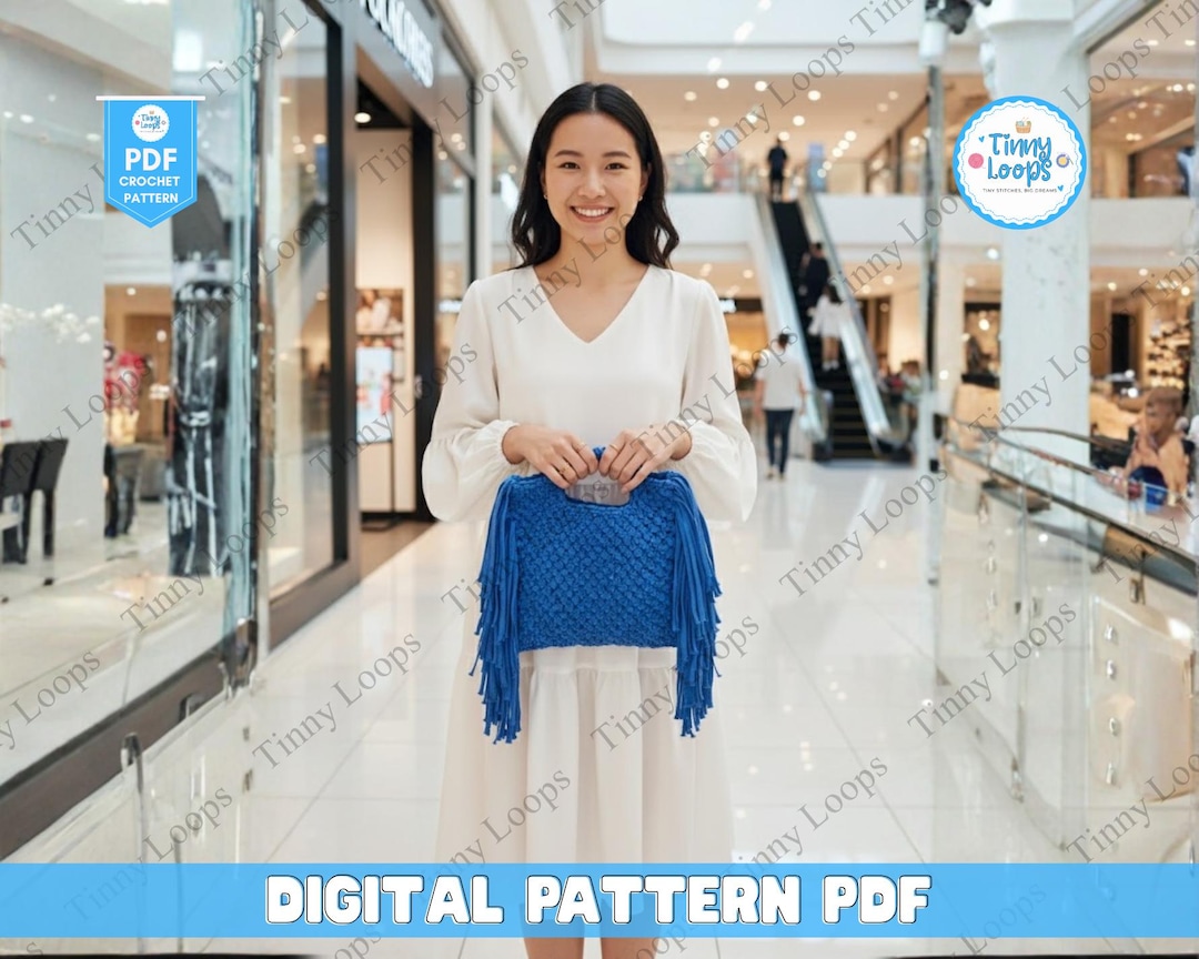 Macrame Shoulder Bag Pattern for Handmade Crossbody Purse DIY Macrame ...