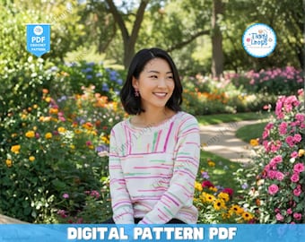 Beginner Friendly Sweater Knitting Pattern for Women Classic Pullover Drop Shoulder Knitwear Worsted Weight Oversize Chunky Style