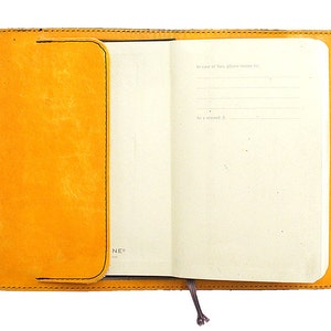 Moleskine Leather Notebook Cover Large & Pocket SizesCustomizableFree Personalization Coy Fish image 3