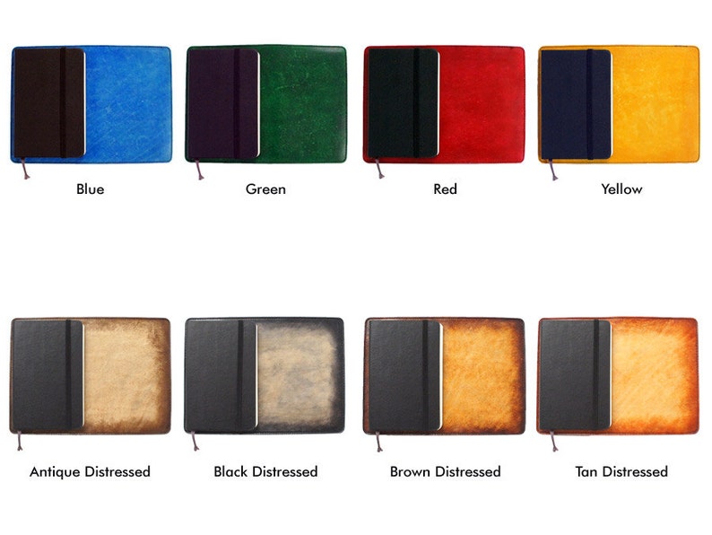 Moleskine Leather Notebook Cover Large & Pocket SizesCustomizableFree Personalization Coy Fish image 4