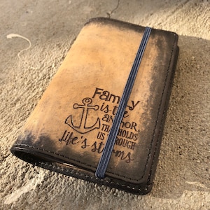 Personalized Moleskine Cover Family is the anchor that holds us through lifes storm image 1