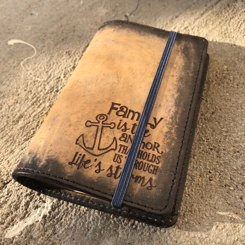 Personalized Moleskine Cover Family is the anchor that holds us through lifes storm image 1