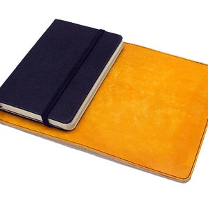 Moleskine Leather Notebook Cover Large & Pocket SizesCustomizableFree Personalization Coy Fish image 2