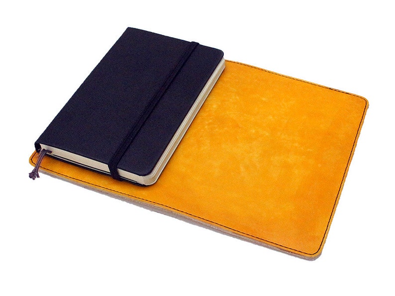 Moleskine Leather Notebook Cover Large & Pocket SizesCustomizableFree Personalization Coy Fish image 2