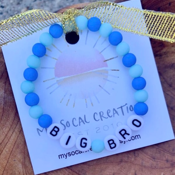 Big Brother Gift, Big Bro Bracelet, Announcement Gift, Bracelet for Boys, Little Brother, Brother Gift, Brother Gift from Sister