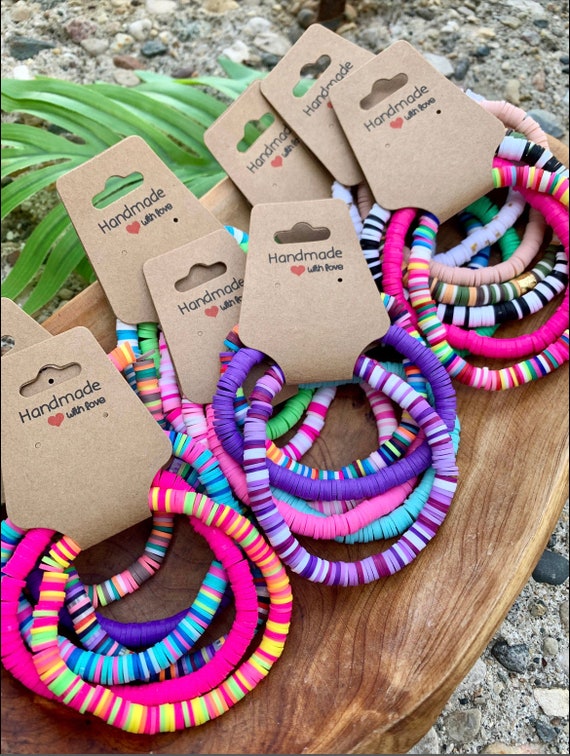Ocean Stack Preppy Clay Bead Bracelets Trendy Cute Summer