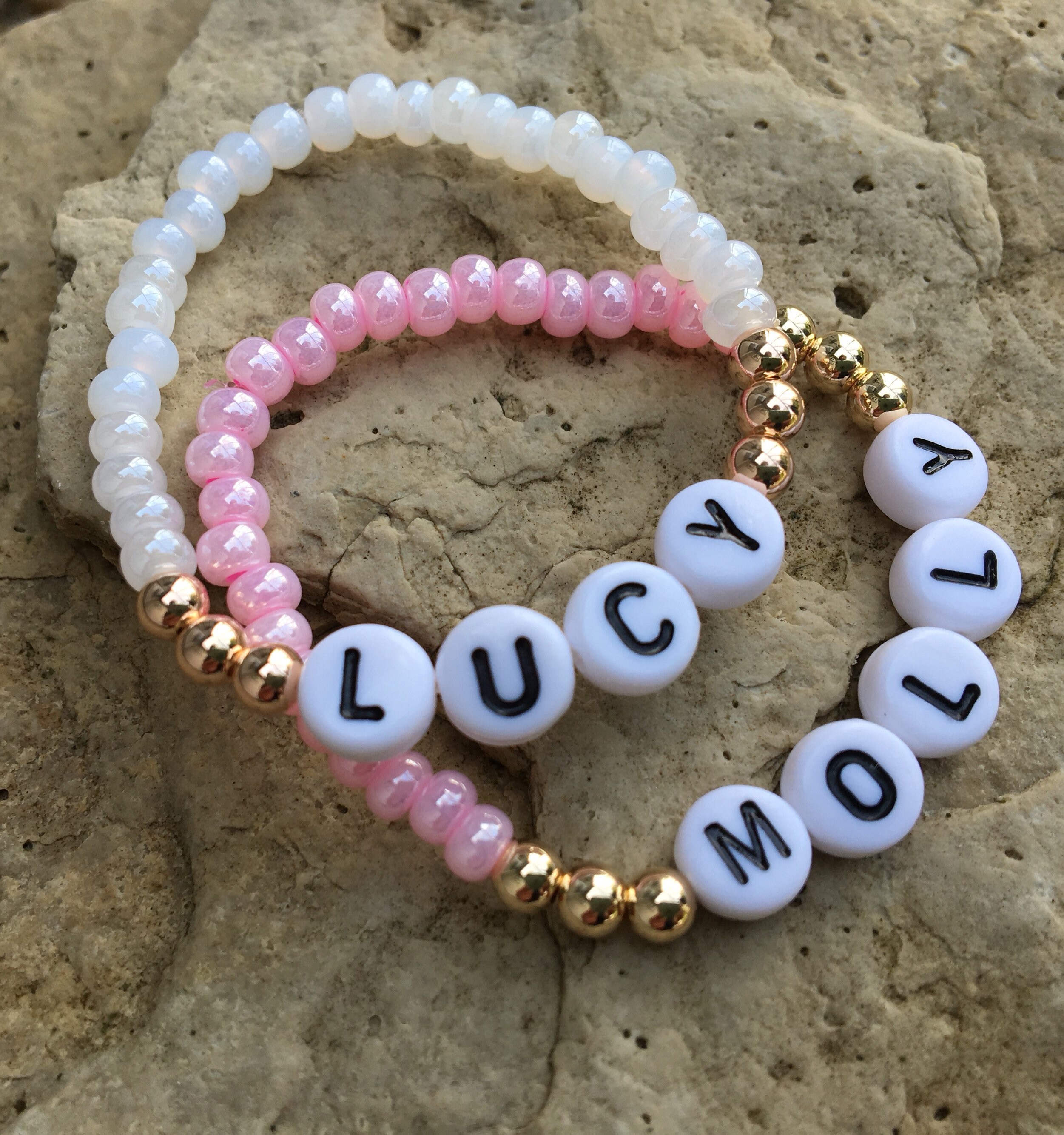 14k Gold or Rose Gold Personalized Baby BraceletKeepsake Etsy