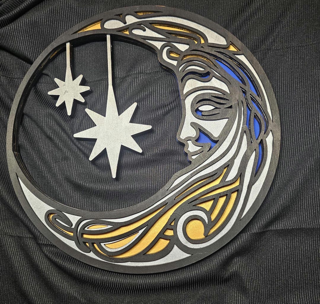 Moon and Star Wall Decor - Etsy